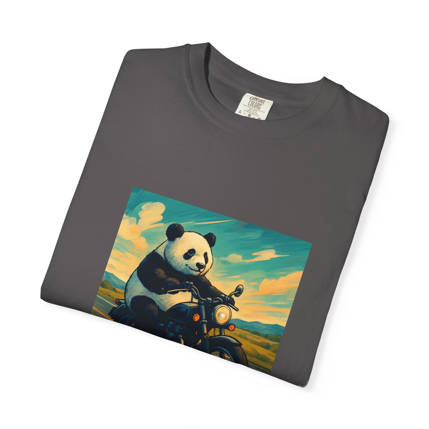Panda Motorcycle T-Shirt, Funny Gift, Animal Lover Apparel, Casual Wear, Unique Graphic Tee