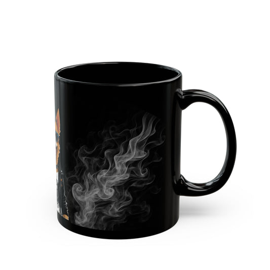 Punk Rock Dog Mug - Cool Canine Coffee Cup, Gift for Dog Lovers, Pet Owner Gift, Unique Home Decor, Halloween and Birthday Present