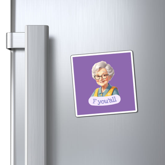 Funny Grandma Magnet, Quirky Kitchen Decor, Gift for Grandparents, Retro Art Magnet, Unique Fridge Magnet