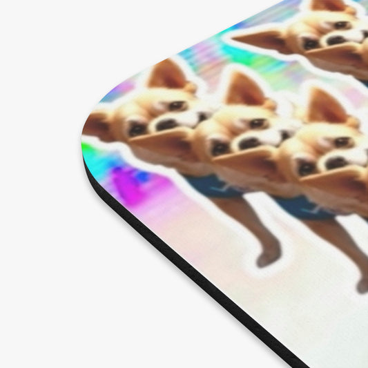 Colorful Dog-Themed Mouse Pad, Cute Pet Gift, Home Office Décor, Gamer Accessories, Holographic Design, Double Vision Edition