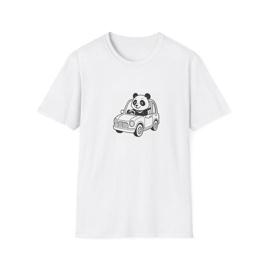 Cute Panda Driving T-Shirt, Funny Animal Tee, Gift for Animal Lovers, Birthday Present, Casual Wear