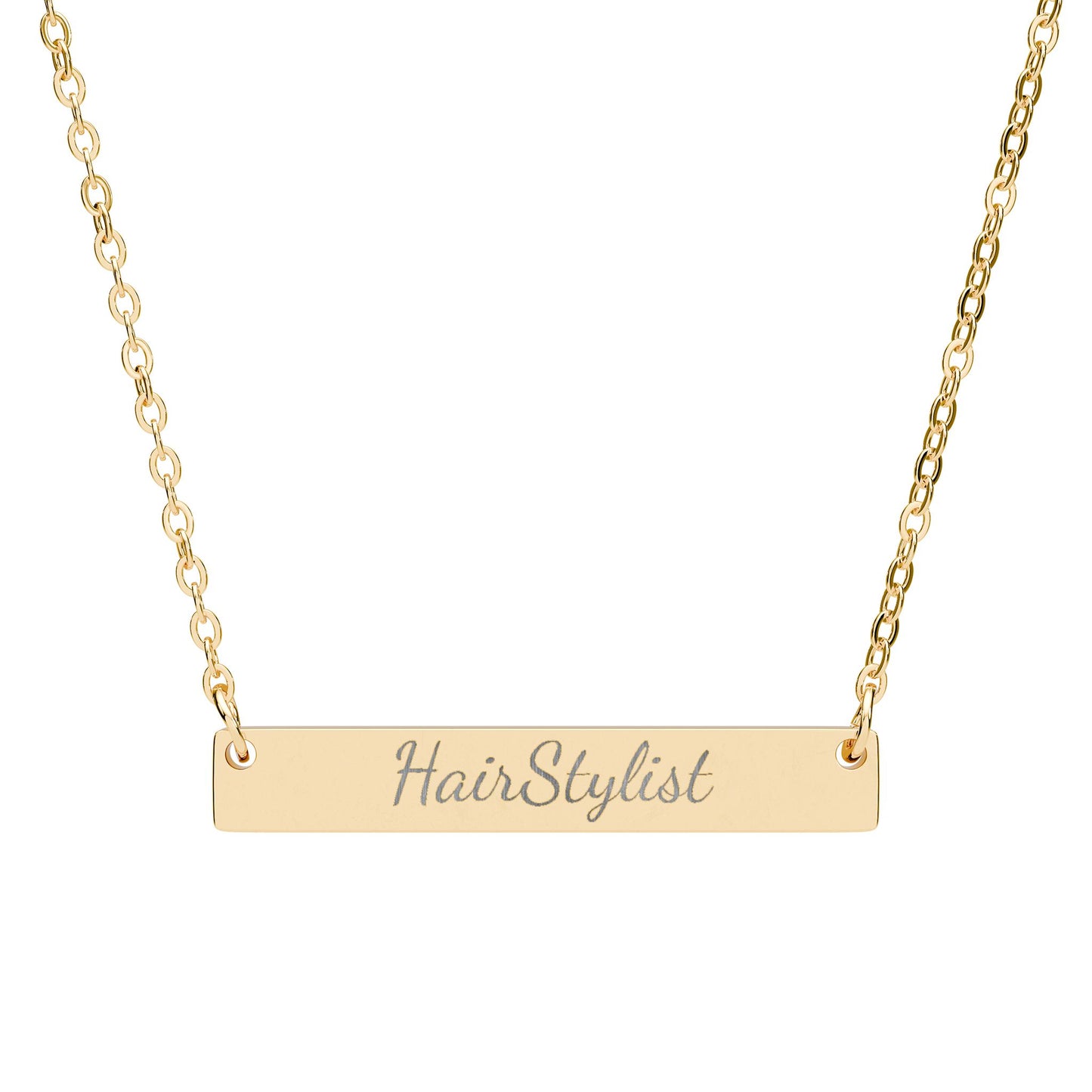 Horizontal Bar Necklace for Hair Stylists