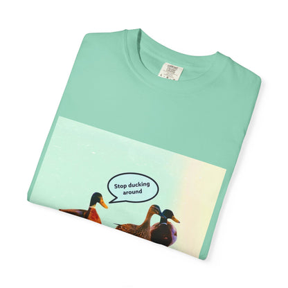 Quirky Duck Conversation T-shirt, Fun Graphic Tee