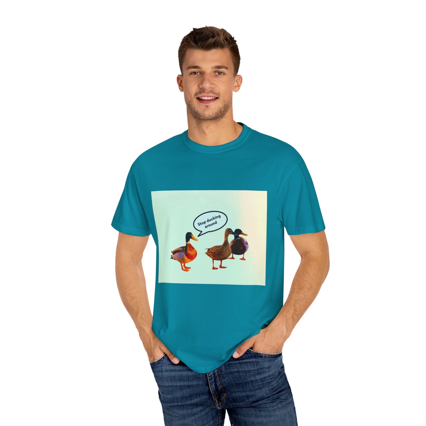 Quirky Duck Conversation T-shirt, Fun Graphic Tee