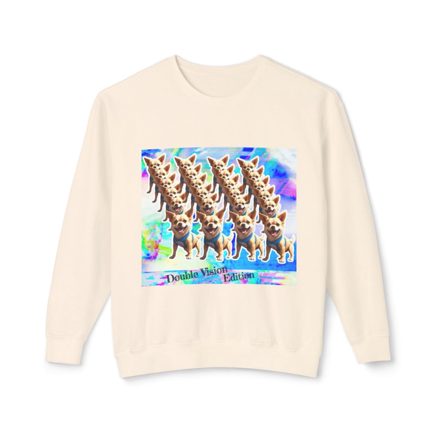 Vibrant Dog Print Crewneck Sweatshirt - Fun, Unisex Lightweight Pullover, Casual Wear, Pet Lover Gift, Unique Party Apparel, Cozy [...]