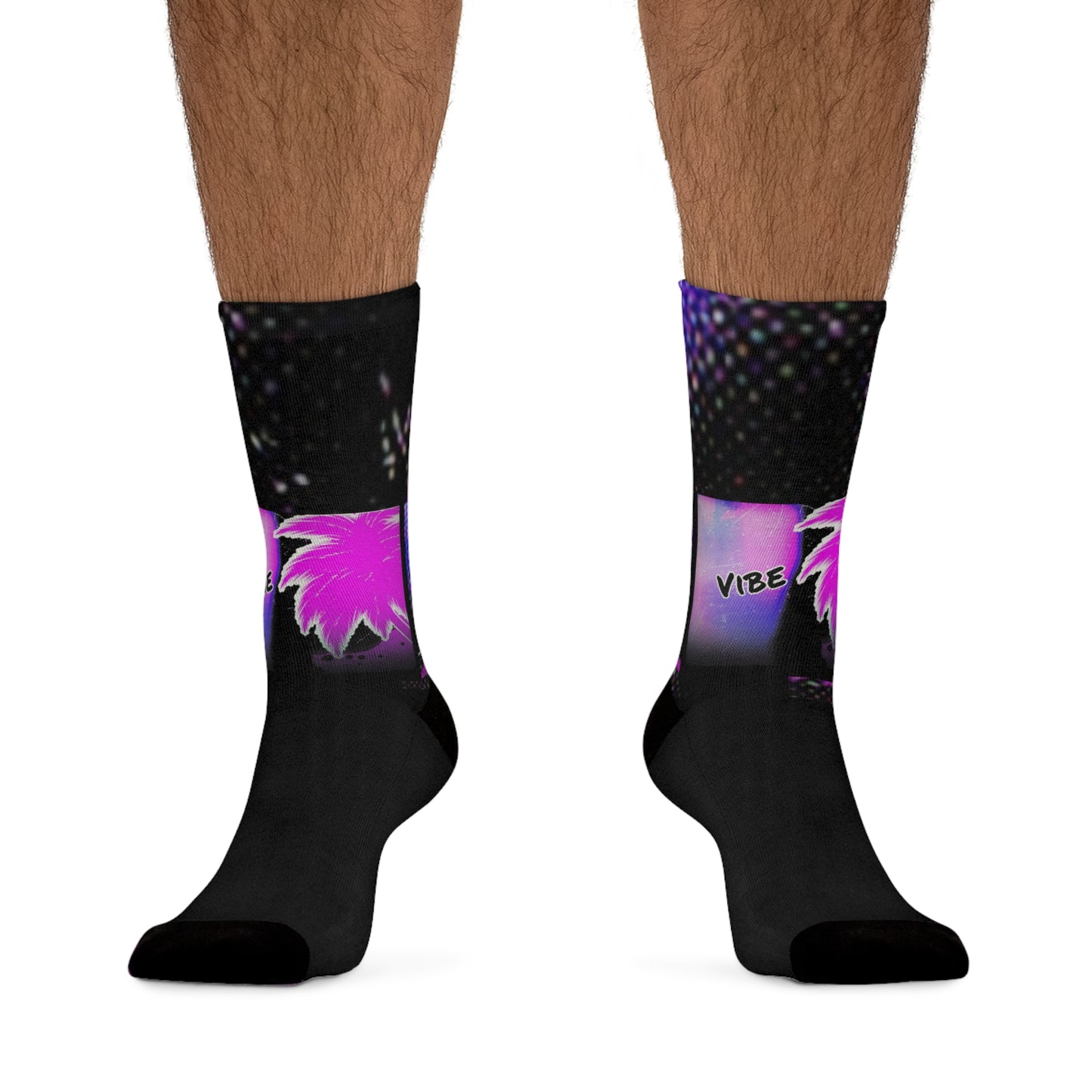 Vibrant Vibe Socks, Recycled Poly Socks for Eco-Friendly Fashion, Gift for Her, Trendy Streetwear Accessory, Festival Apparel