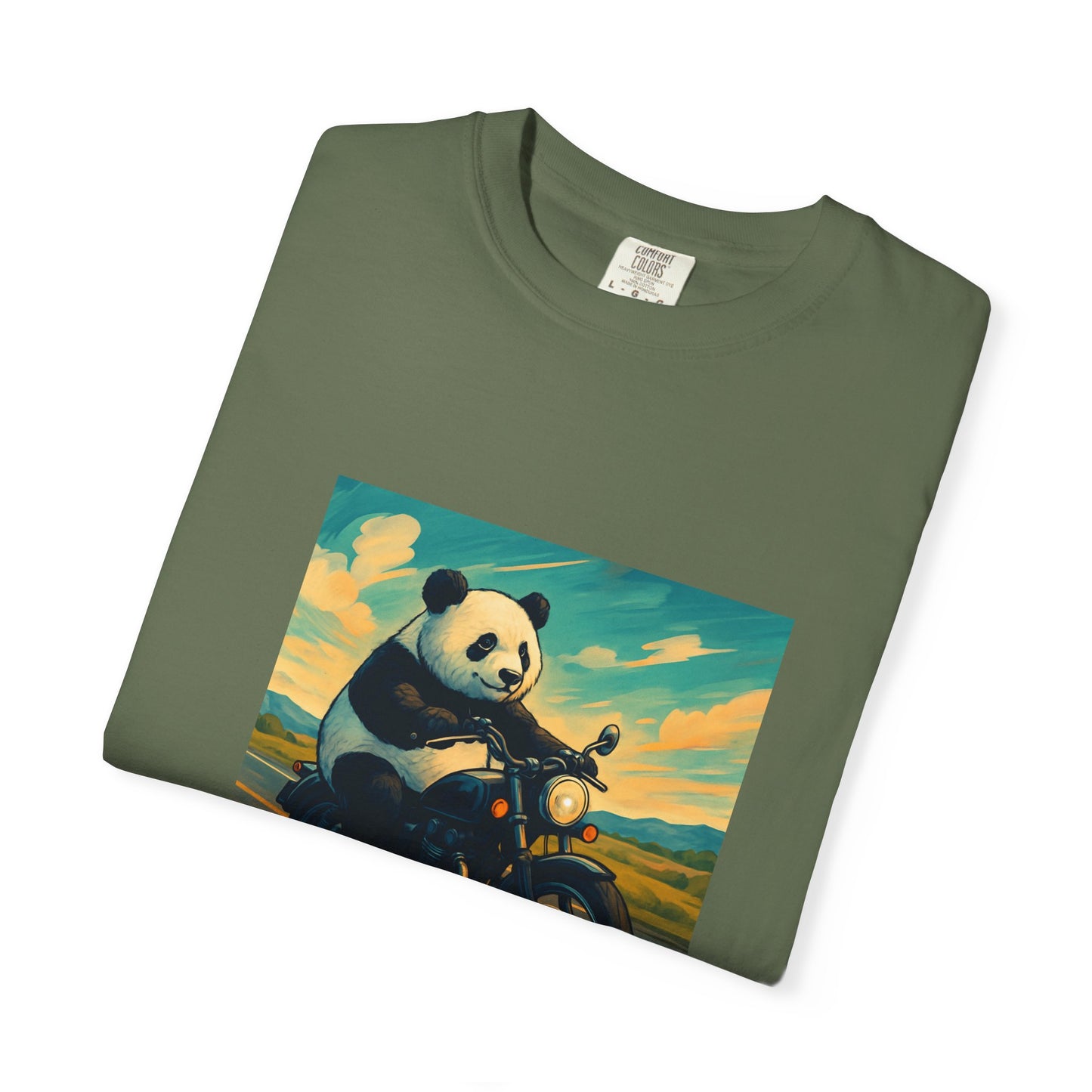 Panda Motorcycle T-Shirt, Funny Gift, Animal Lover Apparel, Casual Wear, Unique Graphic Tee
