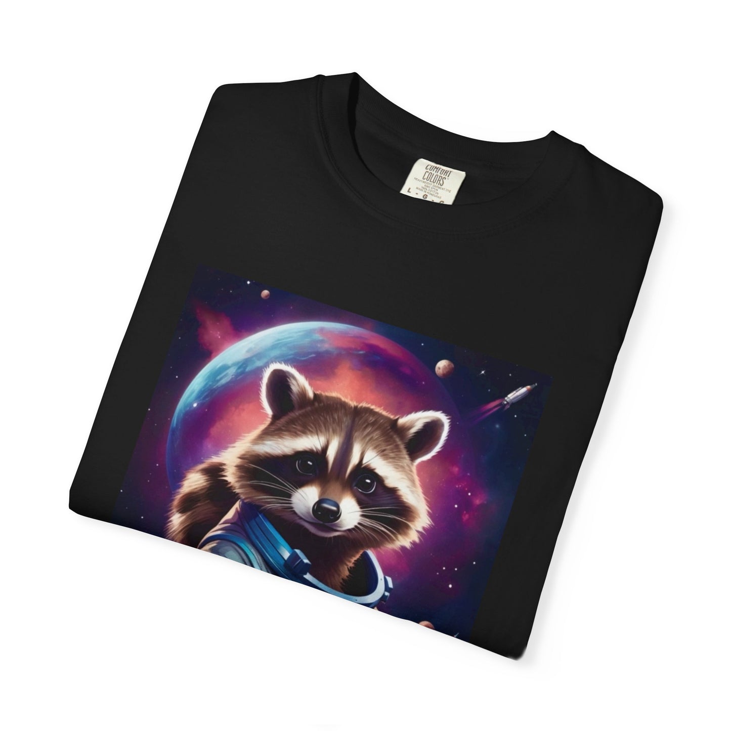 Cosmic Raccoon T-Shirt for Space Lovers