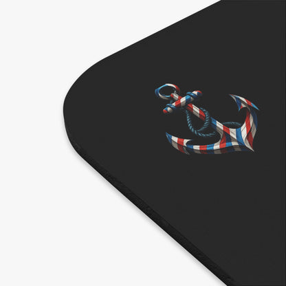 Barber Life Rectangle Mouse Pad - Nautical Anchor Design