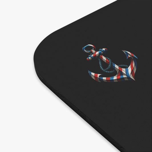 Barber Life Rectangle Mouse Pad - Nautical Anchor Design