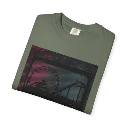 Vintage-Inspired T-shirt with Amusement Park Design, Casual Tee for Theme Park Lovers, Gift for Friends, Summer Wear, Unisex Graphic Shirt