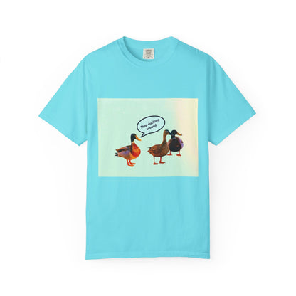 Quirky Duck Conversation T-shirt, Fun Graphic Tee