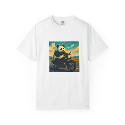 Panda Motorcycle T-Shirt, Funny Gift, Animal Lover Apparel, Casual Wear, Unique Graphic Tee