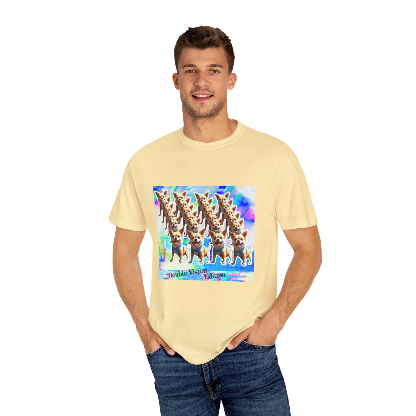 Vibrant Dog Lover Unisex T-shirt | Casual Wear, Pet-Themed Gift, Unique Graphic Tee, Fun Gift for Dog Owners, Colorful Art Shirt