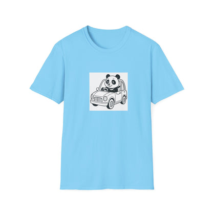 Cute Panda Driving T-Shirt, Funny Animal Tee, Gift for Animal Lovers, Birthday Present, Casual Wear