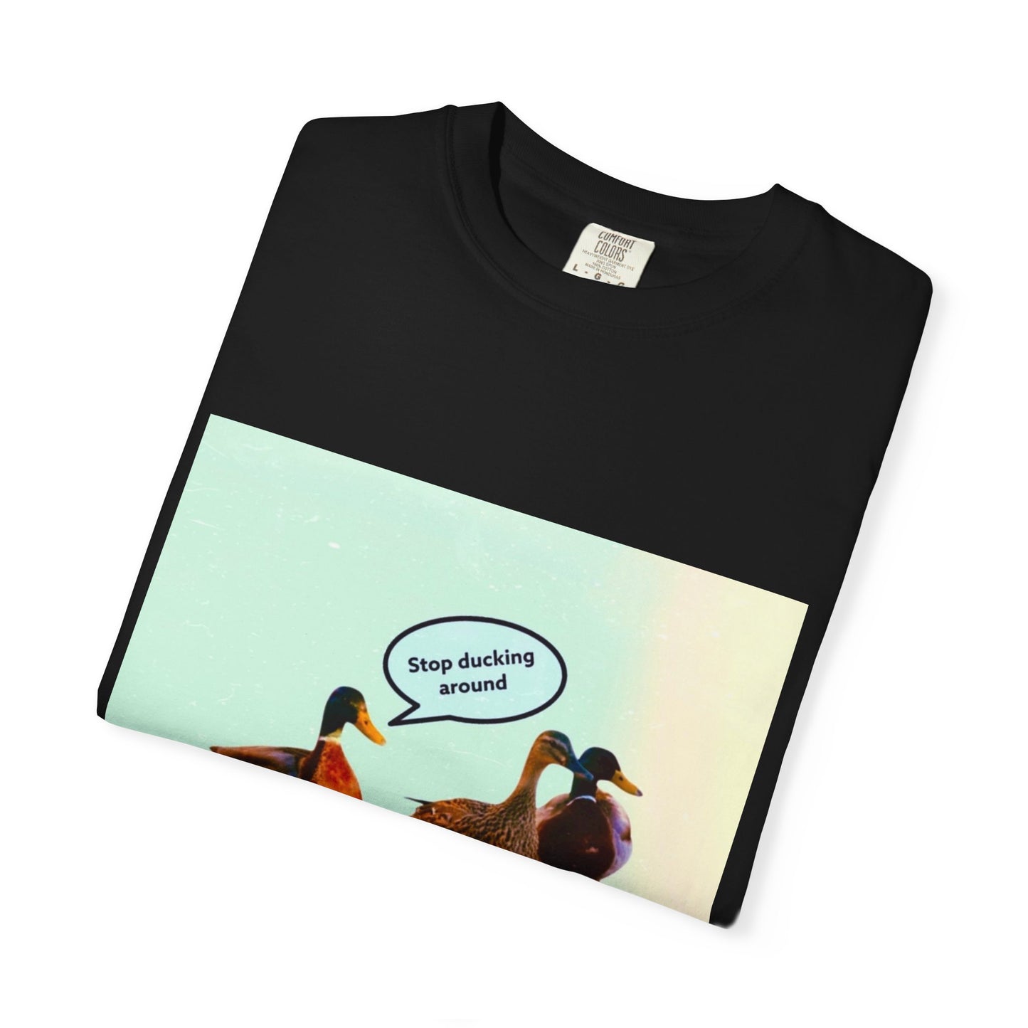 Quirky Duck Conversation T-shirt, Fun Graphic Tee