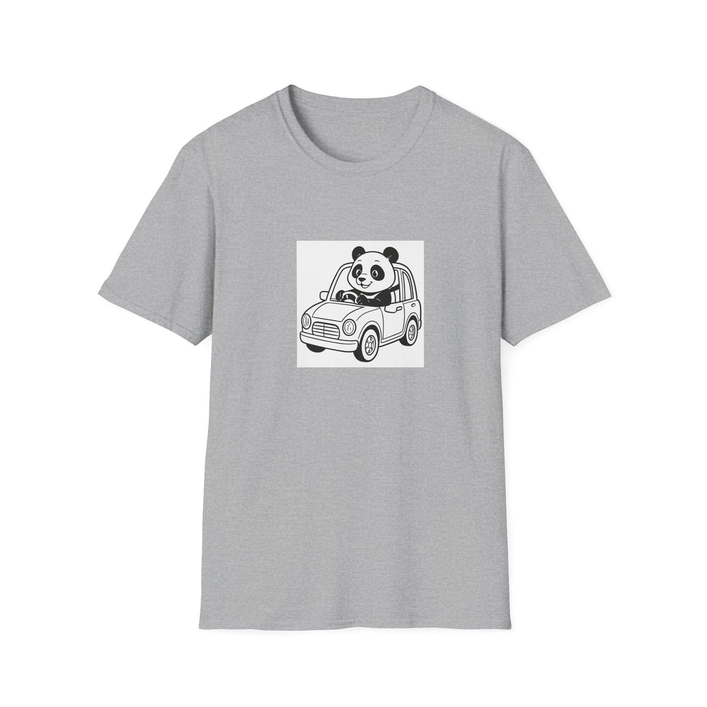 Cute Panda Driving T-Shirt, Funny Animal Tee, Gift for Animal Lovers, Birthday Present, Casual Wear