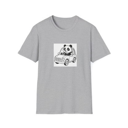 Cute Panda Driving T-Shirt, Funny Animal Tee, Gift for Animal Lovers, Birthday Present, Casual Wear