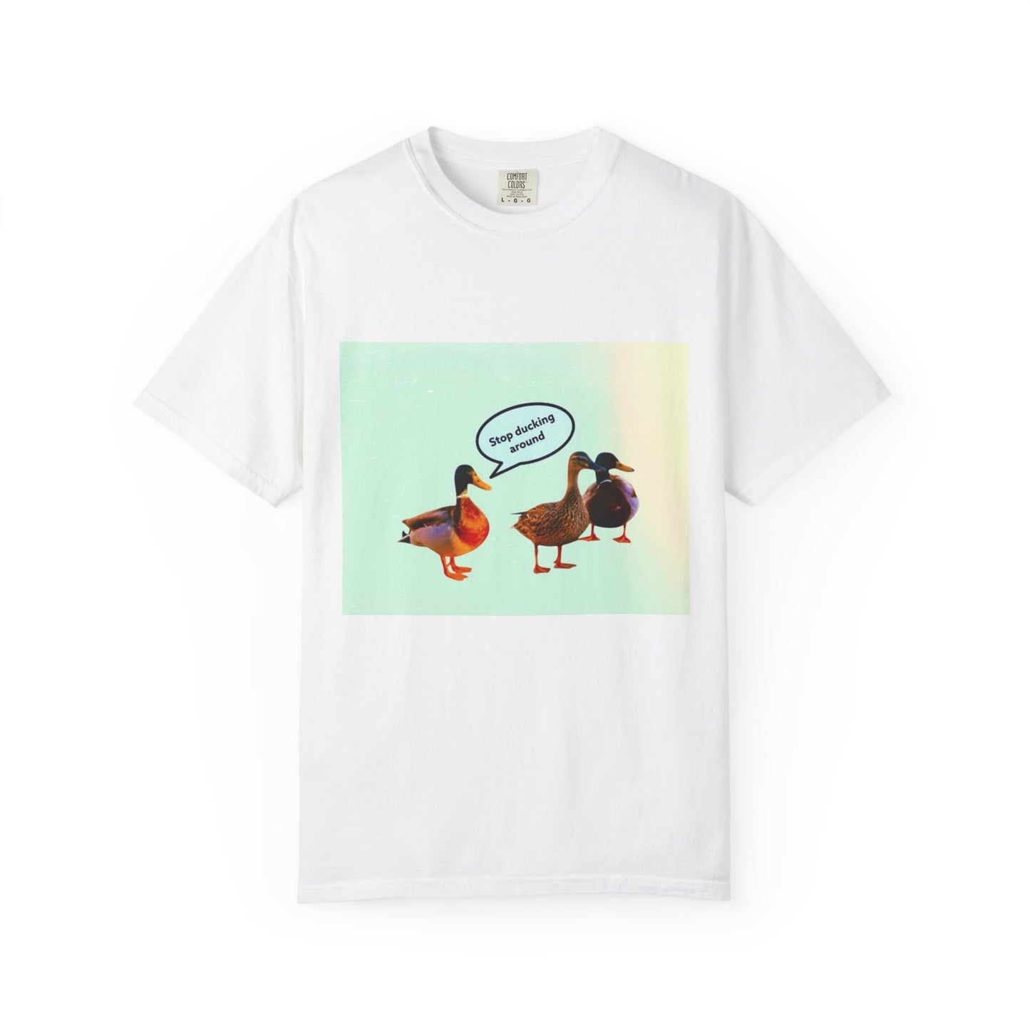 Quirky Duck Conversation T-shirt, Fun Graphic Tee