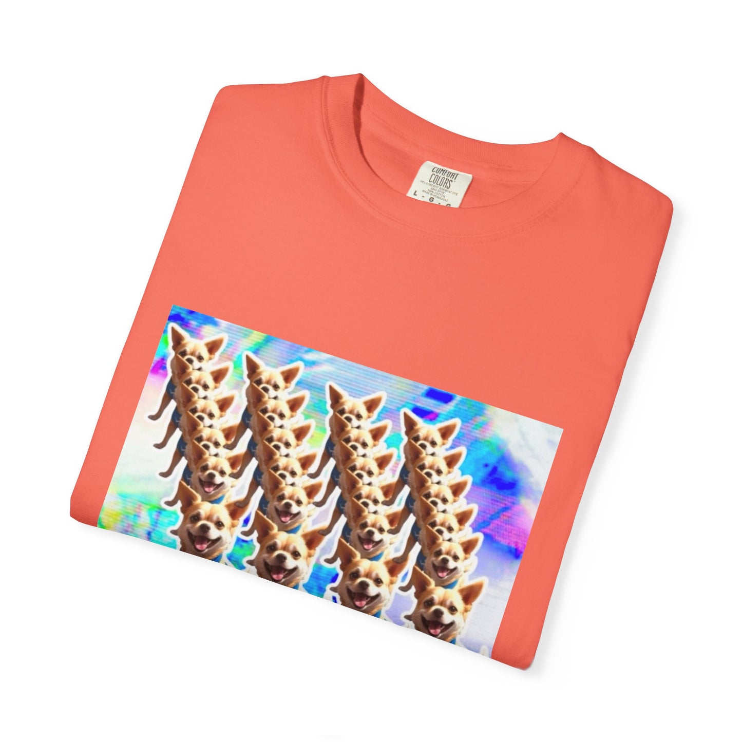 Vibrant Dog Lover Unisex T-shirt | Casual Wear, Pet-Themed Gift, Unique Graphic Tee, Fun Gift for Dog Owners, Colorful Art Shirt