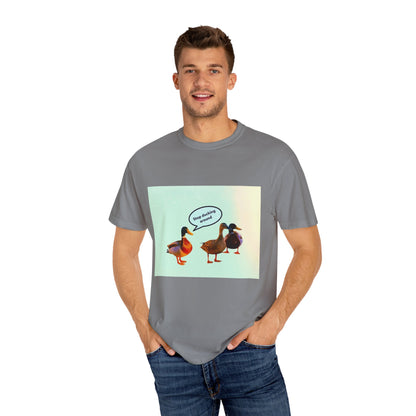Quirky Duck Conversation T-shirt, Fun Graphic Tee
