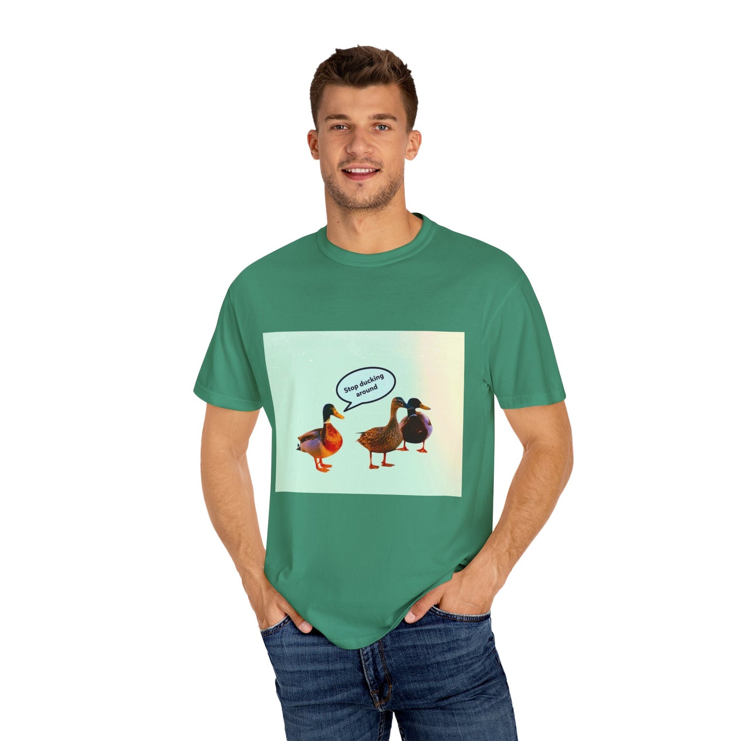 Quirky Duck Conversation T-shirt, Fun Graphic Tee