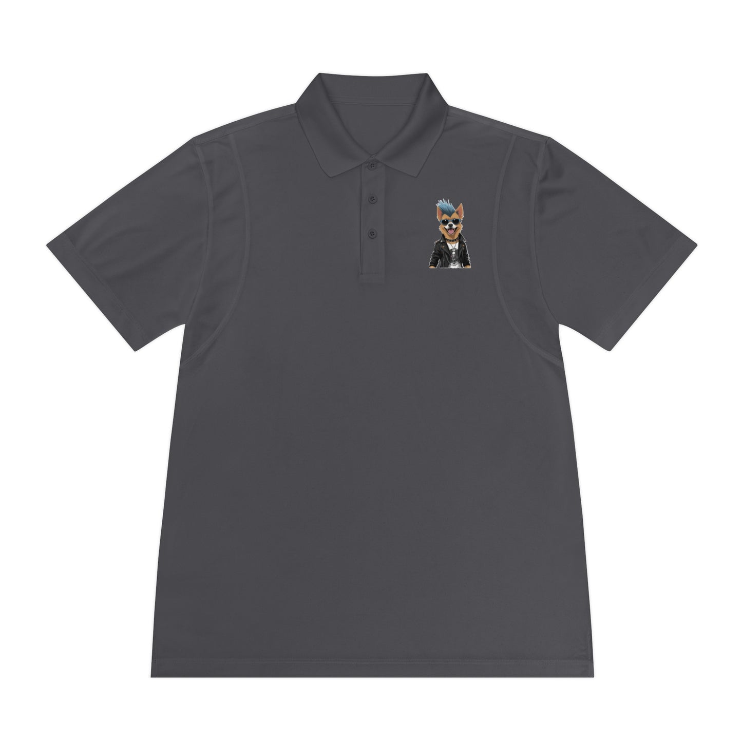 Sport Polo Shirt with Cool Dog Design