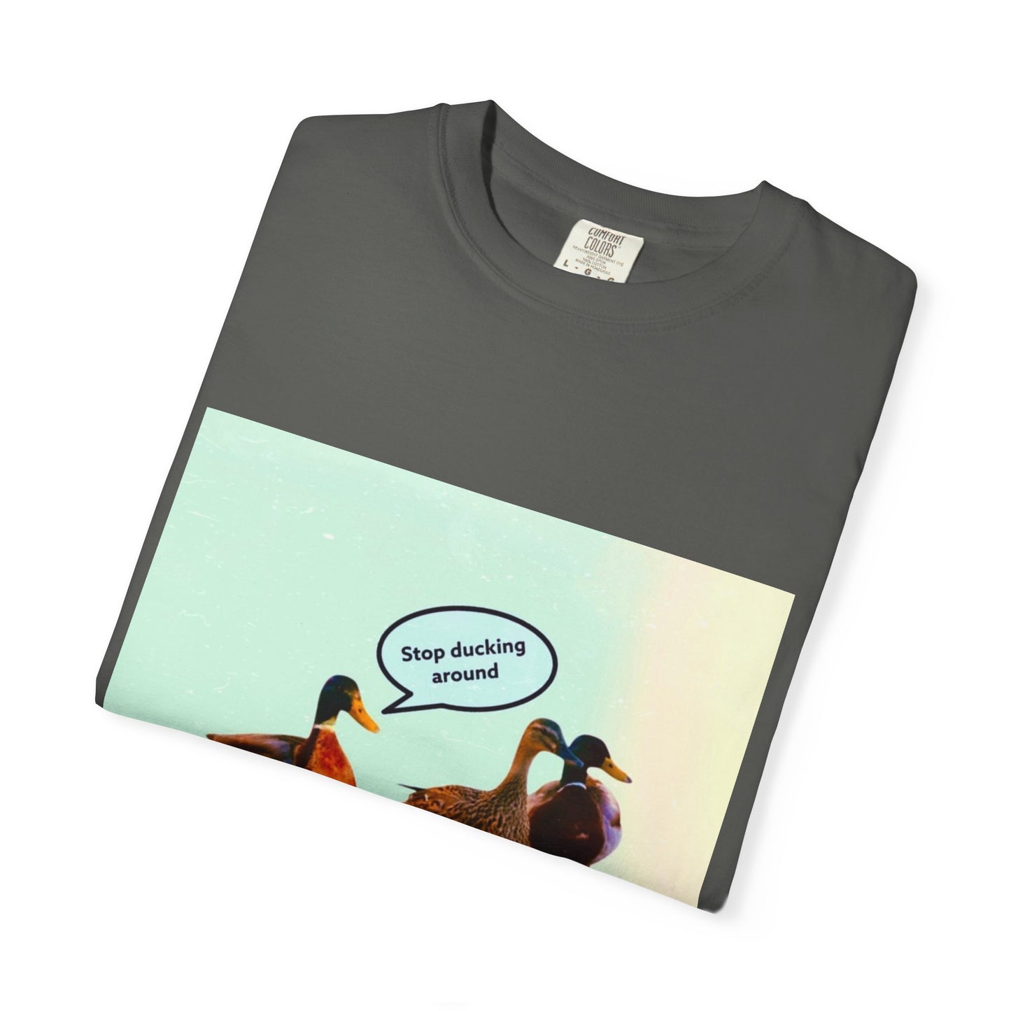 Quirky Duck Conversation T-shirt, Fun Graphic Tee