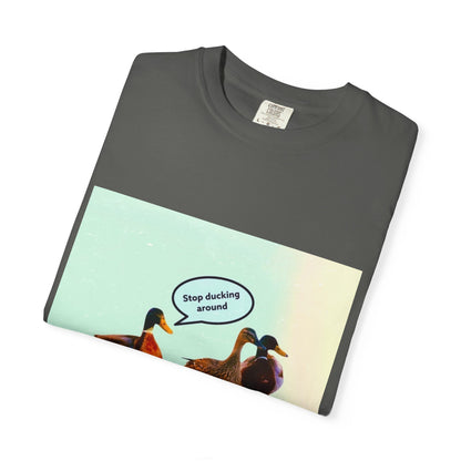 Quirky Duck Conversation T-shirt, Fun Graphic Tee