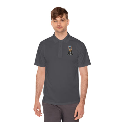 Sport Polo Shirt with Cool Dog Design