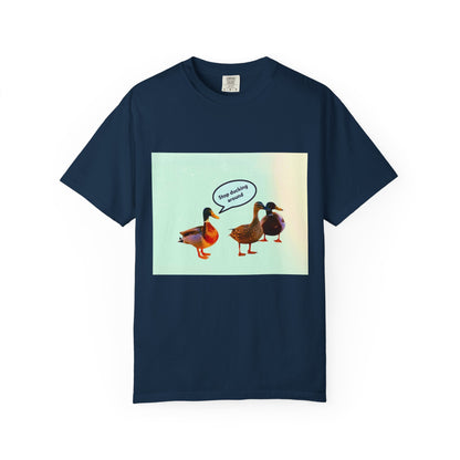 Quirky Duck Conversation T-shirt, Fun Graphic Tee