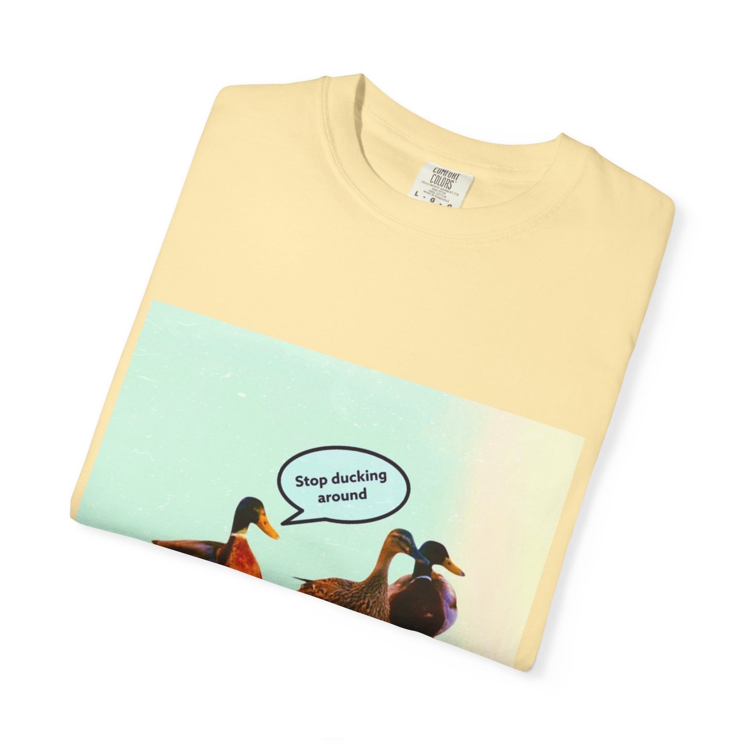 Quirky Duck Conversation T-shirt, Fun Graphic Tee