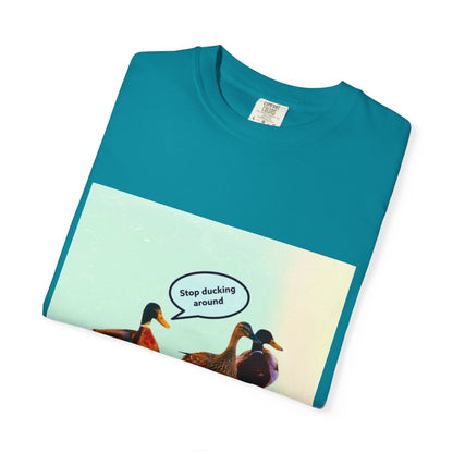 Quirky Duck Conversation T-shirt, Fun Graphic Tee
