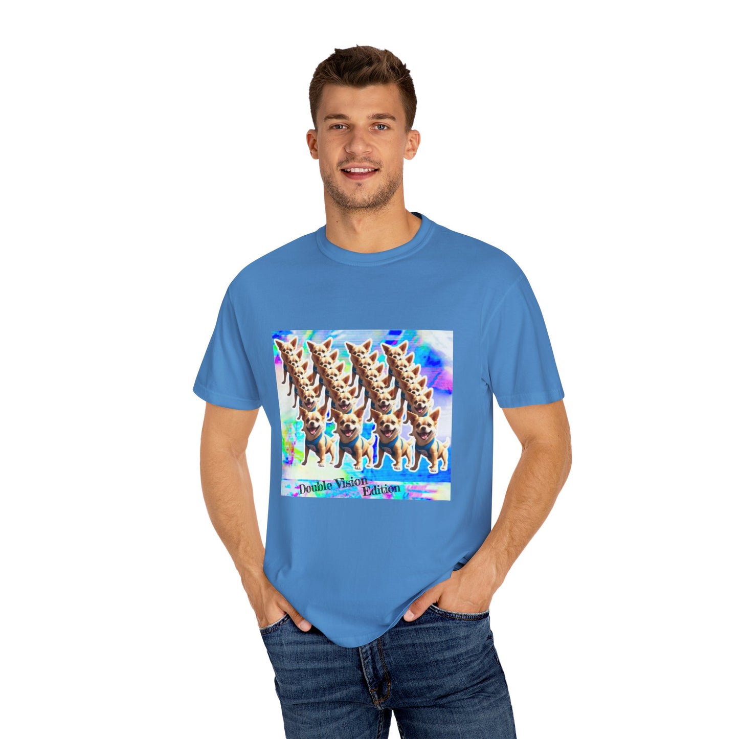 Vibrant Dog Lover Unisex T-shirt | Casual Wear, Pet-Themed Gift, Unique Graphic Tee, Fun Gift for Dog Owners, Colorful Art Shirt