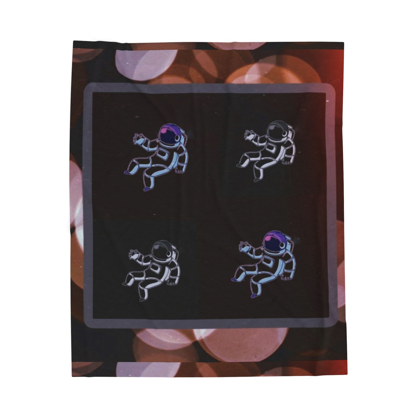 Astronaut Orbit Chasers Themed Velveteen Plush Blanket | Cozy Space Decor, Gift for Astronaut Lovers, Soft Throw for All Occasions