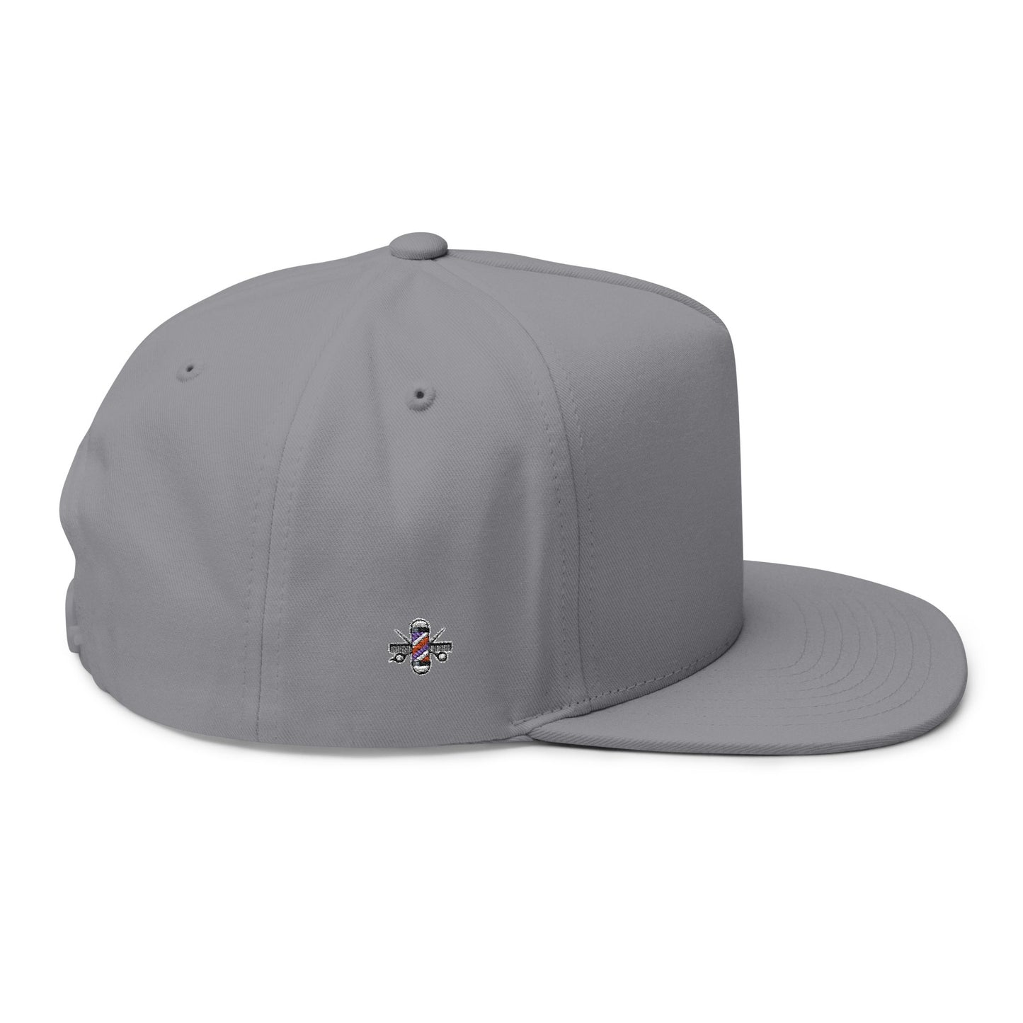 Stylish Embroidered Flat Bill Cap for Trendsetters, Adjustable Snapback
