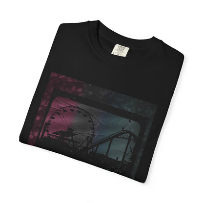 Vintage-Inspired T-shirt with Amusement Park Design, Casual Tee for Theme Park Lovers, Gift for Friends, Summer Wear, Unisex Graphic Shirt