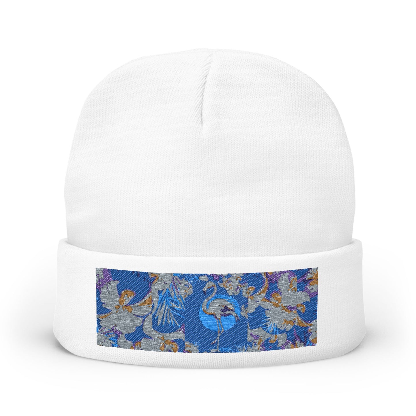 Embroidered Knit Beanie with Floral Design, Cozy Winter Accessory, Fashionable Gift for Her, Unique Style for Any Occasion, Winter Hat