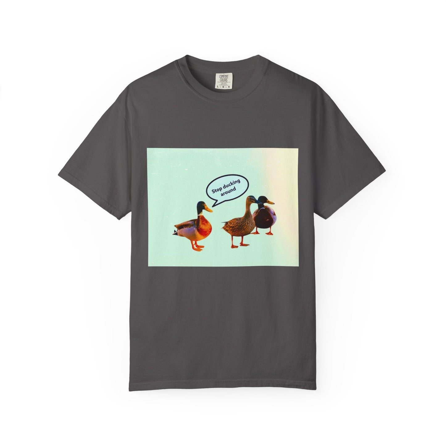 Quirky Duck Conversation T-shirt, Fun Graphic Tee