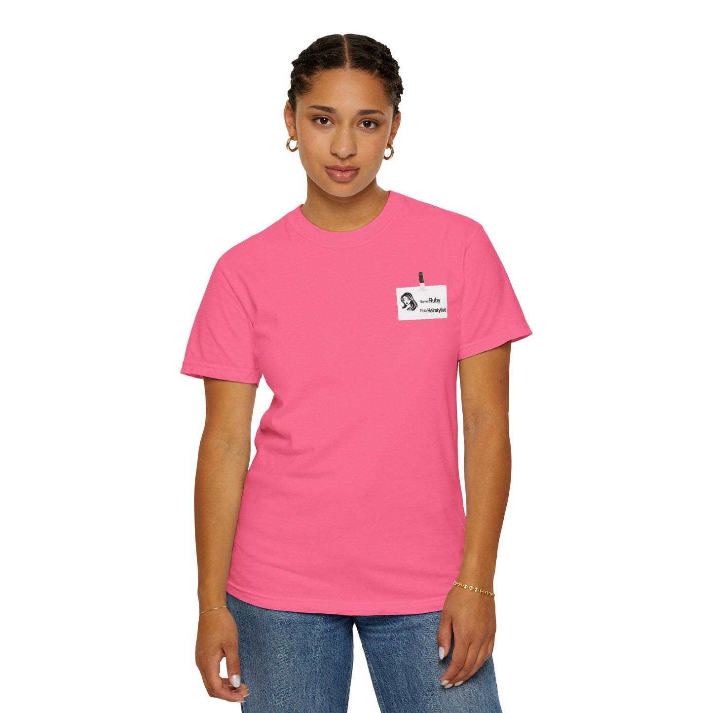 Ruby the Hair Stylist Badge  Garment-Dyed T-shirt