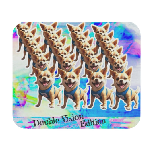 Colorful Dog-Themed Mouse Pad, Cute Pet Gift, Home Office Décor, Gamer Accessories, Holographic Design, Double Vision Edition