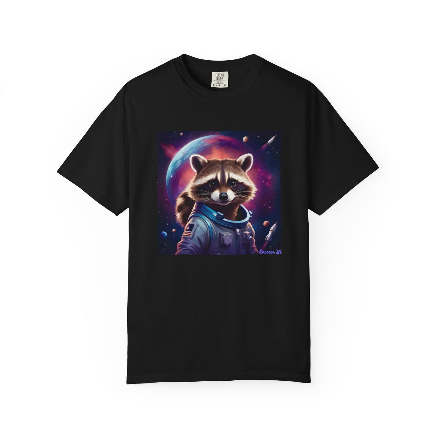 Cosmic Raccoon T-Shirt for Space Lovers