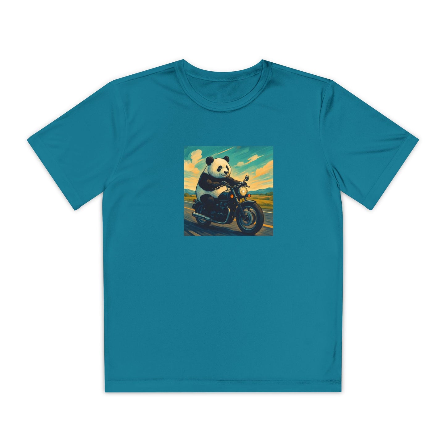 Panda Motorcycle Youth Tee | Fun Kids T-Shirt, Biker Vibes, Adventure Shirt, Gift for Young Riders, Trendy Casual Wear