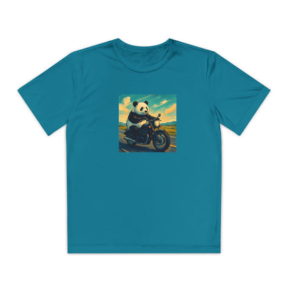 Panda Motorcycle Youth Tee | Fun Kids T-Shirt, Biker Vibes, Adventure Shirt, Gift for Young Riders, Trendy Casual Wear