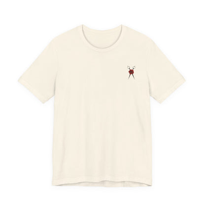 Jersey Short Sleeve Tee Scissor with Flower