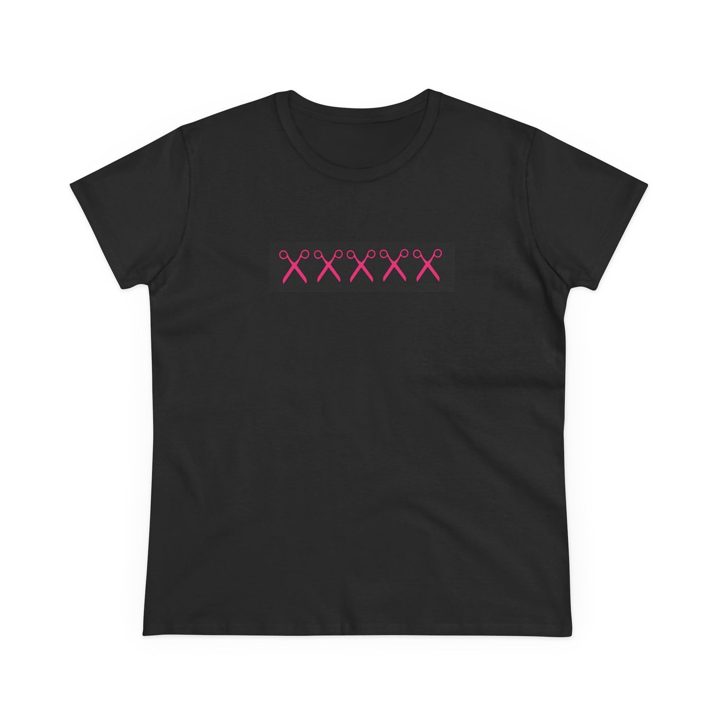 Women's Tee with Pink Scissors