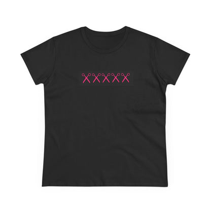 Women's Tee with Pink Scissors