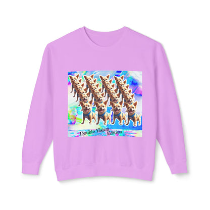 Vibrant Dog Print Crewneck Sweatshirt - Fun, Unisex Lightweight Pullover, Casual Wear, Pet Lover Gift, Unique Party Apparel, Cozy [...]