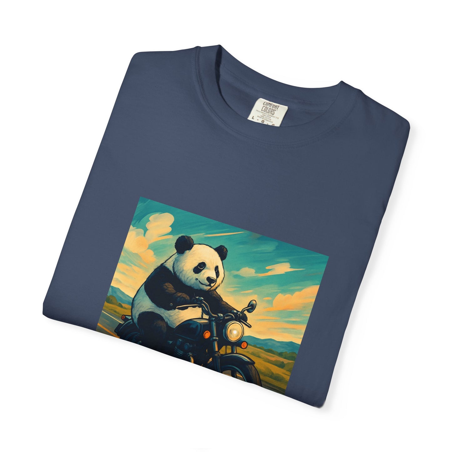 Panda Motorcycle T-Shirt, Funny Gift, Animal Lover Apparel, Casual Wear, Unique Graphic Tee