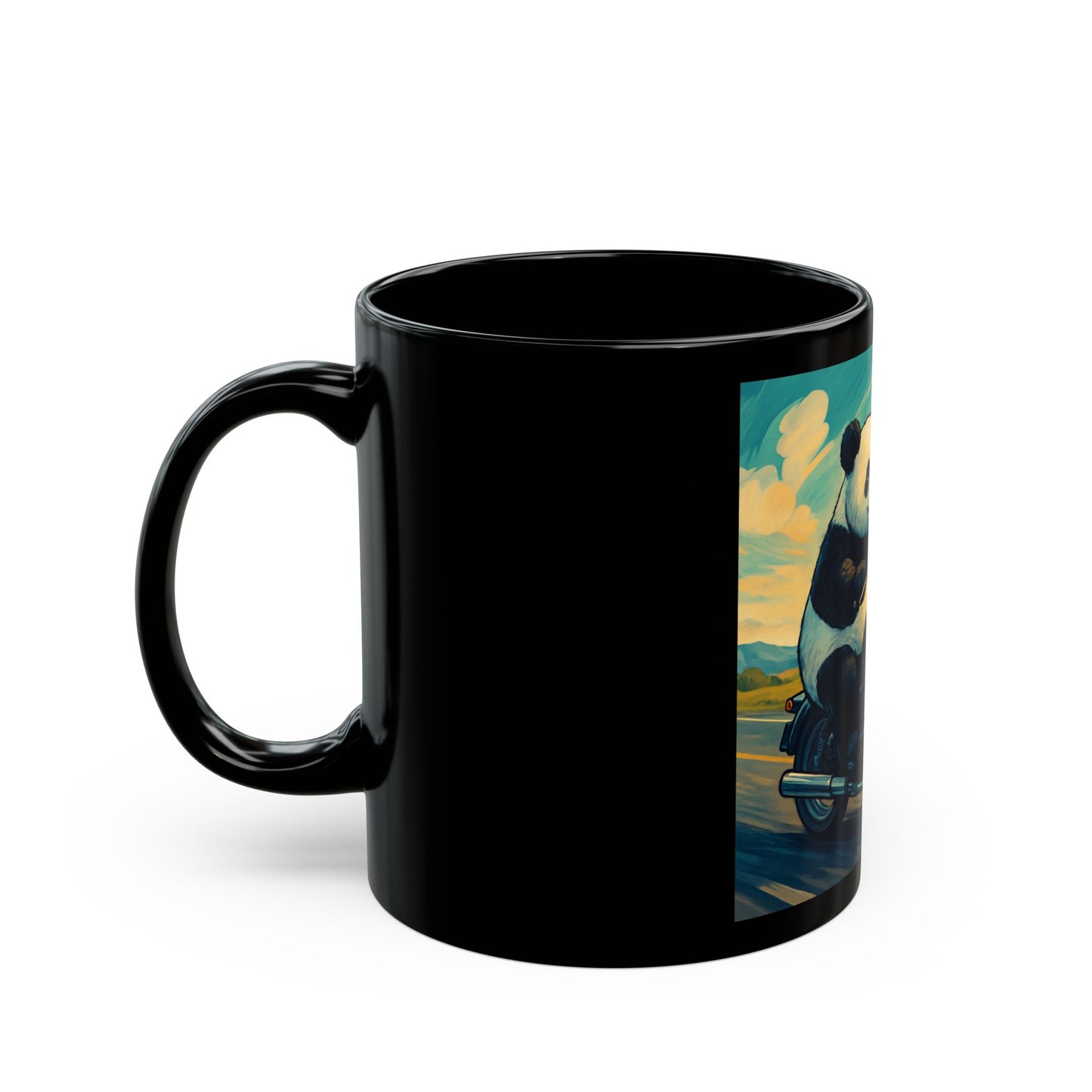 Panda Motorcycle Mug | Cute Animal Coffee Cup, Gift for Bikers, Coffee Lovers, Animal Lovers, Unique Kitchen Decor